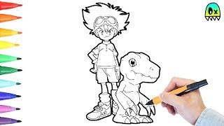 Coloring Pages Digimon Colouring book fun I Coloring Videos for Kids