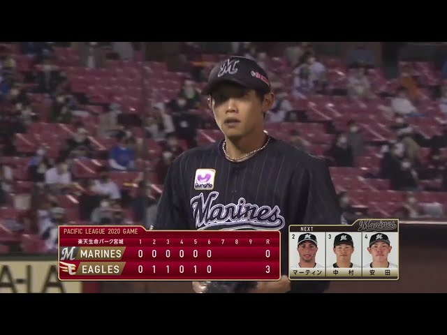 【6回裏】マリーンズ・チェン 好リリーフ!! 相手打線を3者凡退に抑える!! 2020/9/24 E-M