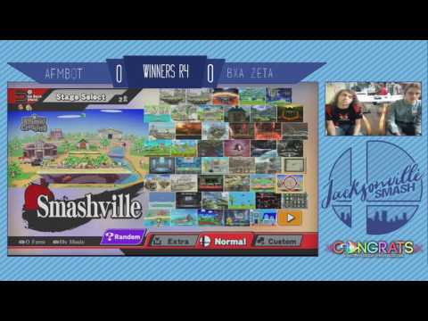 Jax Smash Weekly 4/20/17 - Afmbot(Donkey Kong) Vs BxA Zeta(Zero Suit Samus) - Wii U Winners Semis