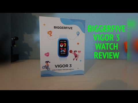 BIGGERFIVE Vigor 3 Kids Fitness Tracker Watch, AMOLED Screen, No App No Phone Needed, 3ATM Waterproof, Heart Rate and Sleep Monitor, Pedometer Watch, Sports Step Counter for Girls Ages 5-15, Lilac video review thumbnail