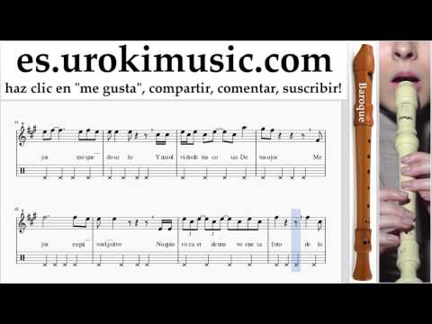 Tutorial de flauta dulce B. Prince Royce & Shakira - Deja Vu Clases Notas Parte#2 um-hli927