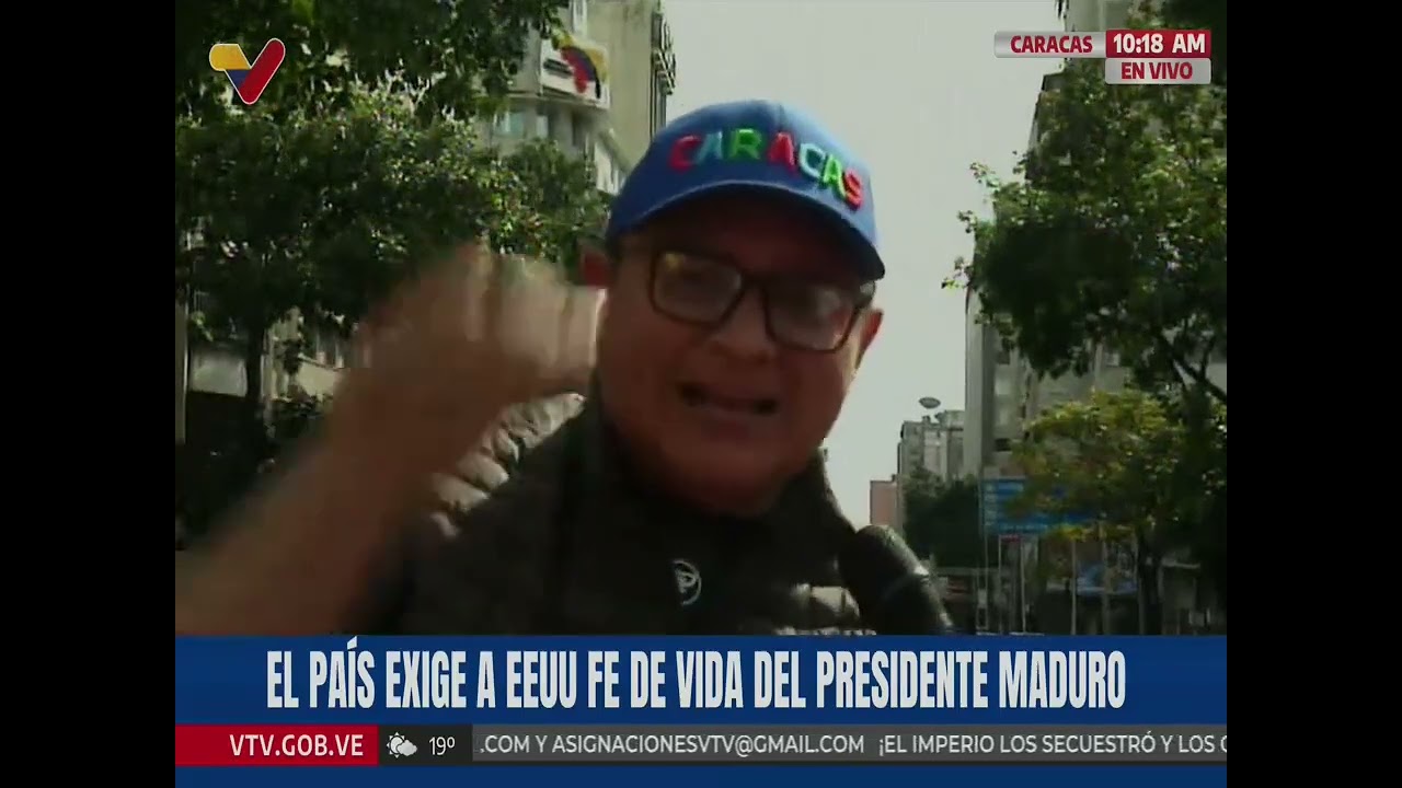 Partidarios del Presidente Maduro declaran cerca de Miraflores este 3 de enero de 2026