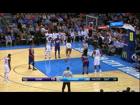 Shavlik Randolph Highlights Suns vs. Thunder 12.14.2014 - 6 Points, 4 Rebounds