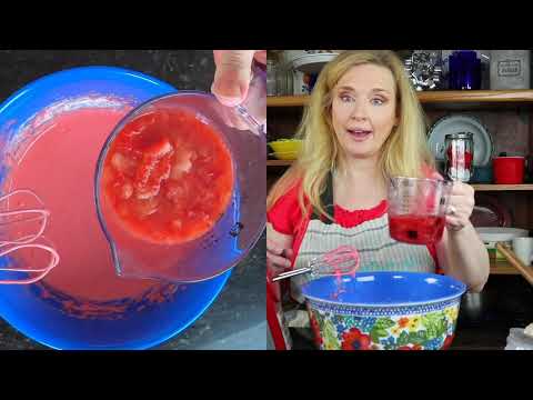 Homemade Strawberry ice cream cake!