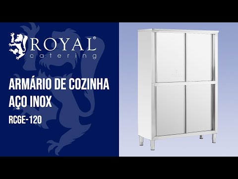 vídeo - Armário de cozinha aço inox - 120 cm