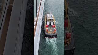 The second boat arrived with the harbor pilot | Viking Mars Cruise review 2025