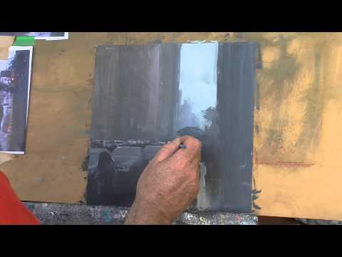 Thumbnail of Painting a rainy-day scene in acrylic - Mike Barr
