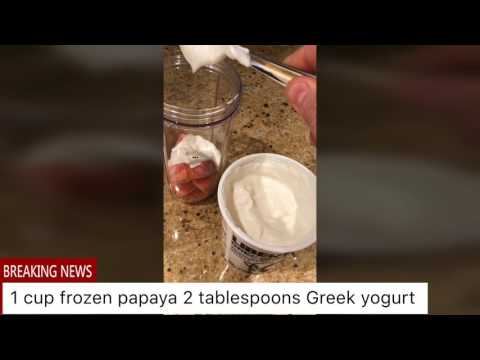 smoothie frozen papaya