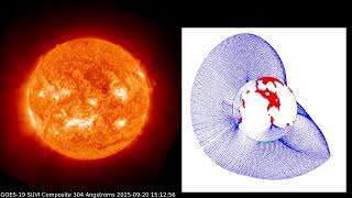 20251001 Sun with Magnetic Field Lines in September 2025 ( SUVI / GCMF )