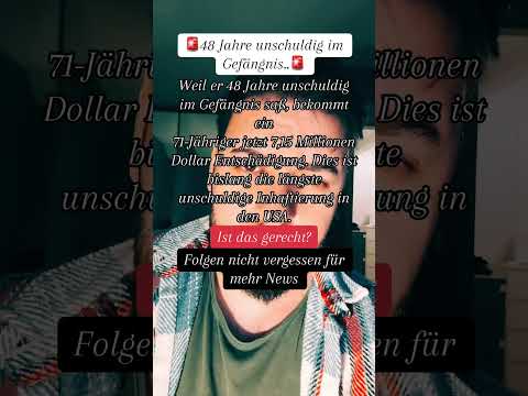 48 Jahre unschuldig in Haft: 71-Jähriger erhält 7,15 Millionen Dollar Entschädigung! #Justizirrtum
