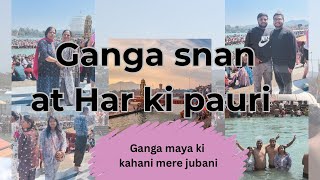 Har ki pauri pa kiya ganga snan #youtube #viral #familytime #snanatharidwar #gangasnan #harkipauri