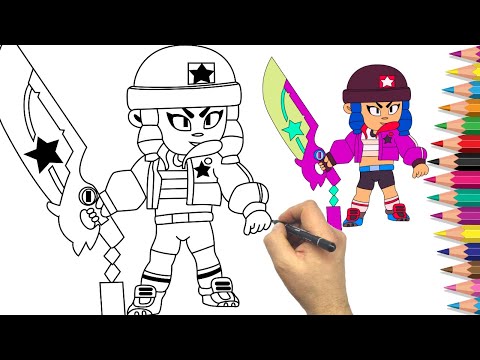 Как нарисовать Героиню Биби - Бравл Старс - скин на Биби из Brawl Stars