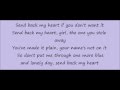 Send Back My Heart - Gary Allan (Lyrics On Screen)