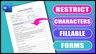 Set Maximum Characters in Fillable Form Field | Stop form cells expanding