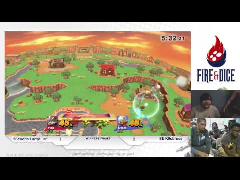 Fire&Dice Monthly #1 - 2Scoops LarryLurr vs SE K9sbruce - Smash Wii U WF