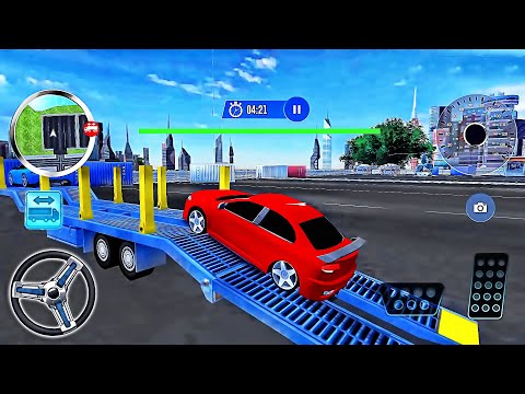 US Police Multi Level Car Transporter - Car Truck Driving 2020 - Best Android GamePlay