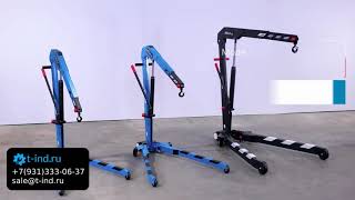 Кран гидравлический складной 0,65 т MEGA CRV6_grey, передвижной, гаражный