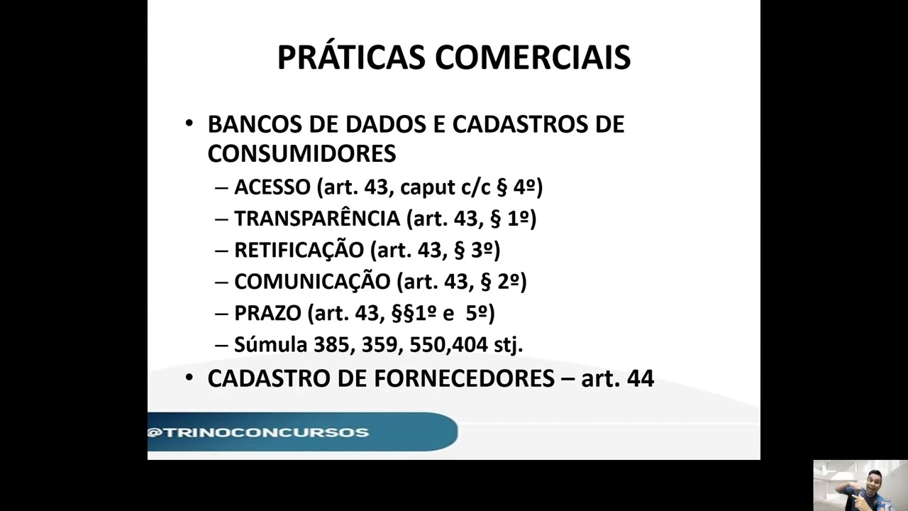 Aula 6 – Direito do Consumidor: Banco de Dados - Prof. Sílvio Soares