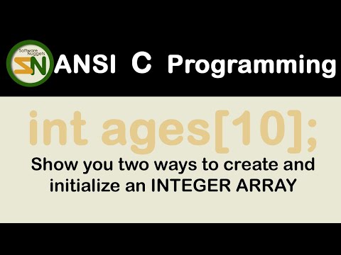 C Programming - Declare and Initialize an INTEGER Array.