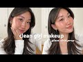 clean girl makeup🤍 (no foundation, winter skincare for glowy glass skin, 10 min makeup)