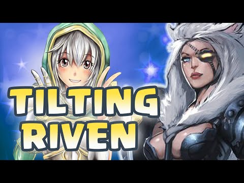 THE BEST WAY TO TILT A RIVEN MAIN 20 DEATHS MISSION (600 AD 100% Crit Rengar Jungle) - Nightblue3