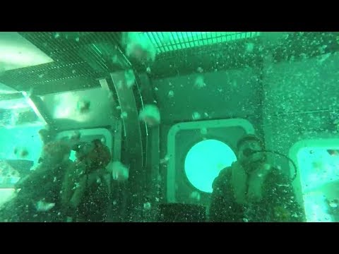 B-Roll: Camp Pendleton Marines conduct underwater egress training