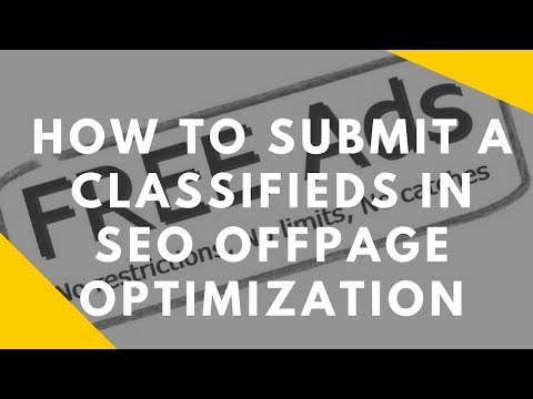How to submit a Classifieds in SEO Offpage Optimization 