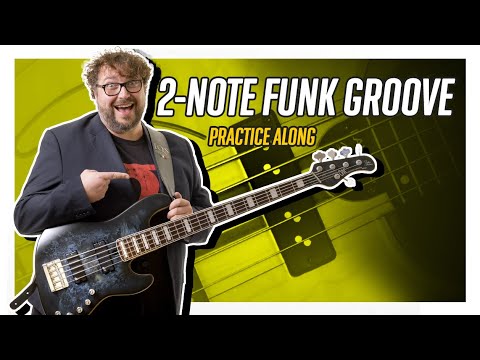 Funk Groove Practice Along with two notes - Electric Bass Lesson - Let's Practice!