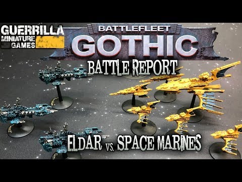 Battlefleet Gothic Battle Report - Eldar vs. Space Marines