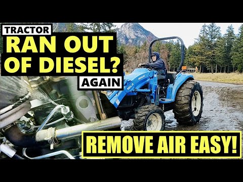 How To Bleed Air Out of Shibaura N844L (Perkins 404D-22) Diesel Engine | New Holland Tractor TC45