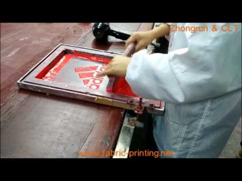 Test Screen Printing on Denim Fabric with PU Base Water Based Ink