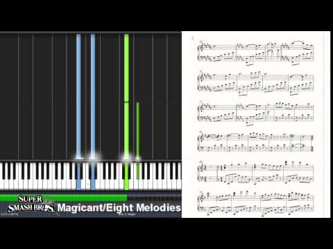 Super Smash Bros. 4 - Magicant/Eight Melodies (Synthesia Piano Tutorial)