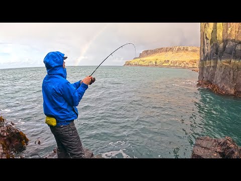 Rock Fishing in Scotland with Light Lure Tackle | Lure Fishing for Pollack | LRF Fishing