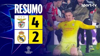Resumo: Benfica 4-2 Real Madrid - UEFA Champions League 2025/26 | sport tv