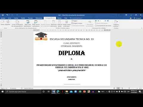 COMO HACER UNA DIPLOMA EN CARTA MODELO WORD