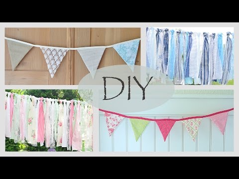 Stoffgirlande selber machen - Fröhliche Gartendeko für den Sommer
