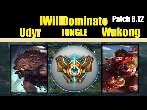 IWillDominate | UDYR vs WUKONG | UDYR Jungle | Challenger Gameplay | Patch 8.12