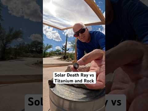 Solar Death Ray vs Titanium and Rock #experiment #fun #science