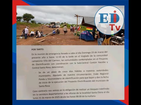 Bloqueo en Santa Elena: comunidades exigen electricidad