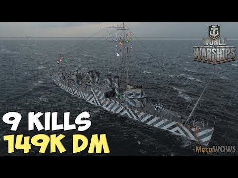 World of WarShips | Clemson | 9 KILLS | 149K Damage - Replay Gameplay 4K 60 fps