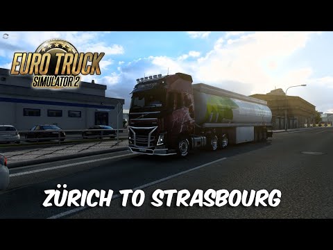Zürich to Strasbourg | Euro Truck Simulator 2 | ETS2 1.43 Mods | Volvo FH 16 | Tobii Eye Tracker 5
