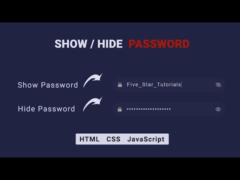 Toggle Password Visibility With Javascript Html