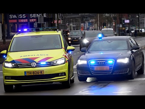 Rapid Responder 09-380 & Onopvallende Audi A8 Limousine met spoed in Amersfoort