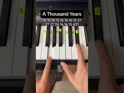 A Thousand Years Easy Piano Tutorial #easypiano #pianolession #piano