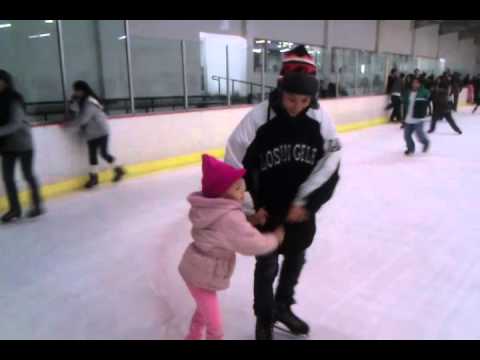 Zakia ice skating! (For the first time)