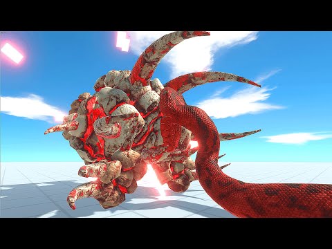 LAVA GOLEM MUTANT vs ALL UNIT (Reptiles) - New Update Animal Revolt Battle Simulator