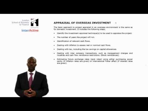 LSBF ACCA P4: Advanced Financial Management, Key Facts on Appraisal of Overseas Investment