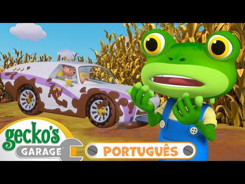 Bagunça lamacenta! 😲 | 2 HORAS DE GARAGEM DO GECKO! | Desenhos Animados em Português