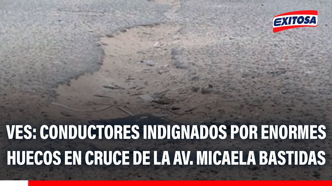 🔴🔵 VES: Conductores indignados por enormes huecos en cruce de la Av. Micaela Bastidas