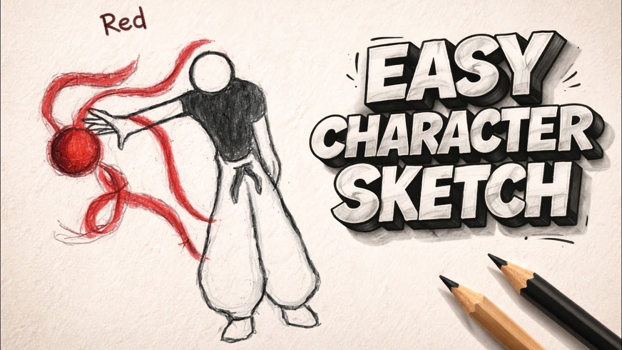 How to Draw Body | Easy Character Sketch #howtodraw #art #stickman #drawing #sketch